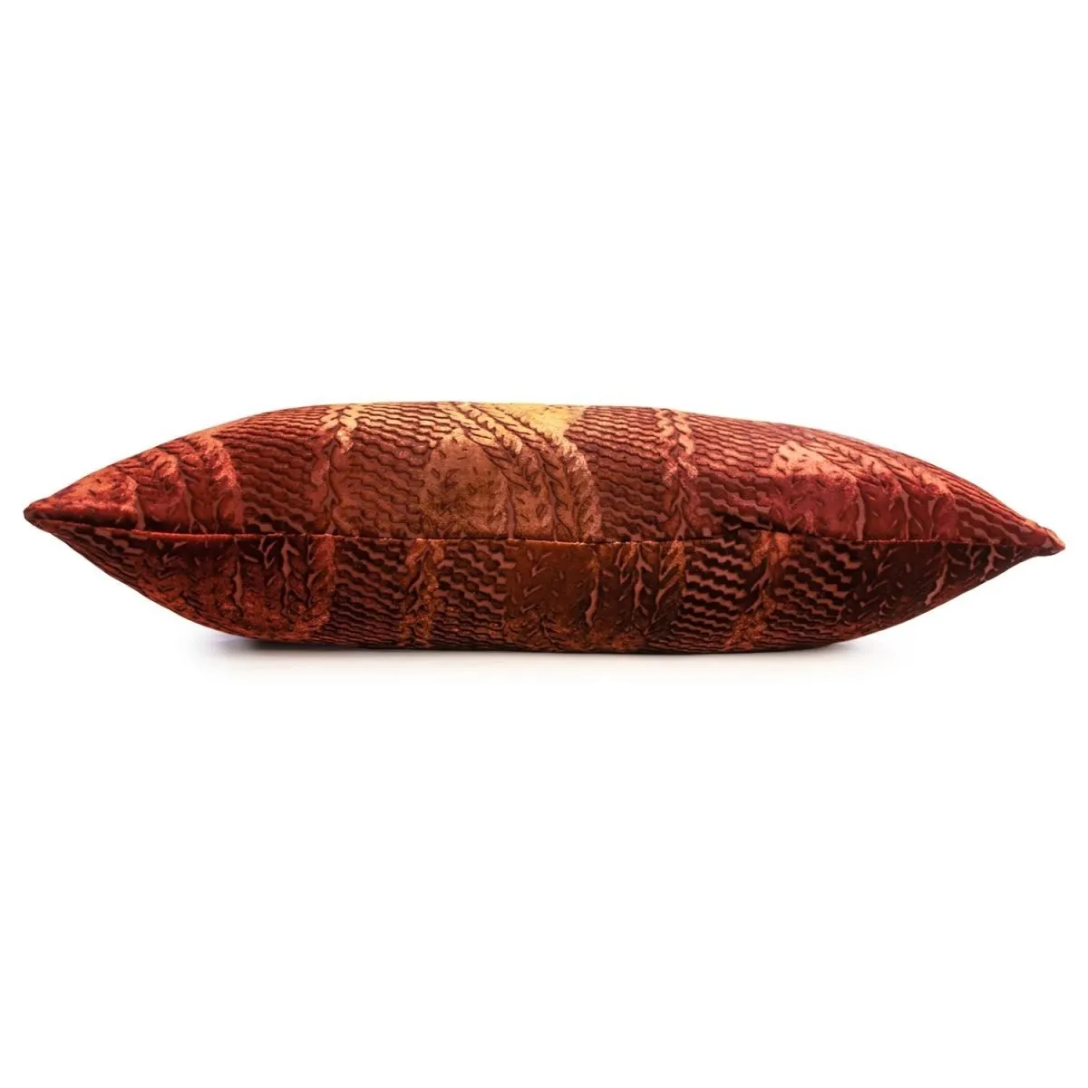 Paprika Cable Knit Velvet Pillow by Kevin O'Brien Studio