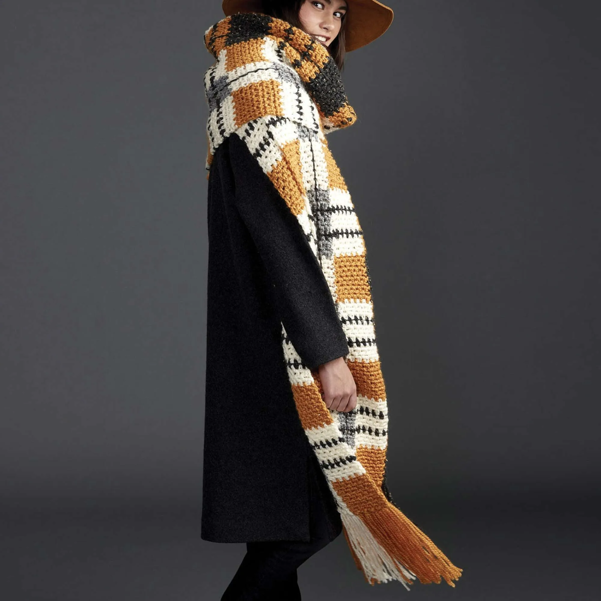 Patons Big Tartan Crochet Super Scarf