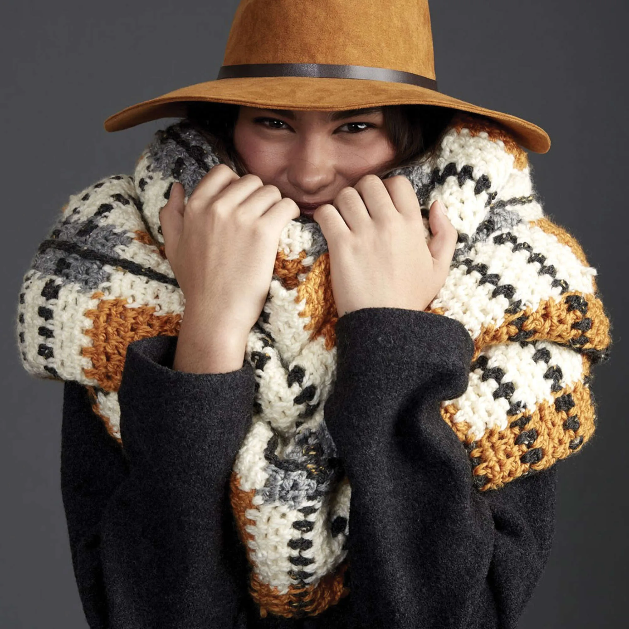 Patons Big Tartan Crochet Super Scarf