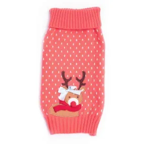 Pet London - Reindeer Bow Christmas Dog Jumper
