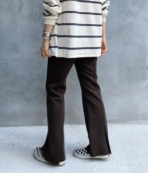PHEENY/AMUNZEN FLARED PANTS(BROWN)