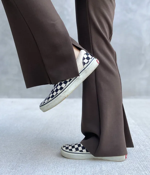 PHEENY/AMUNZEN FLARED PANTS(BROWN)