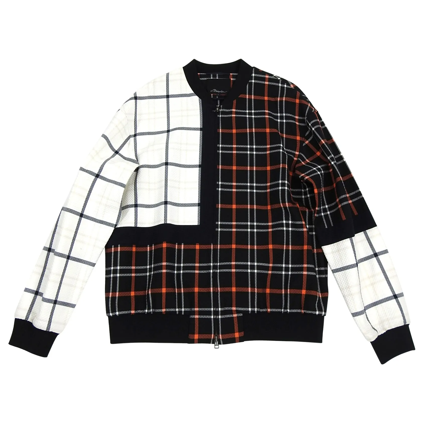 Phillip Lim 3.1 Cotton Double Plaid Bomber Jacket - L