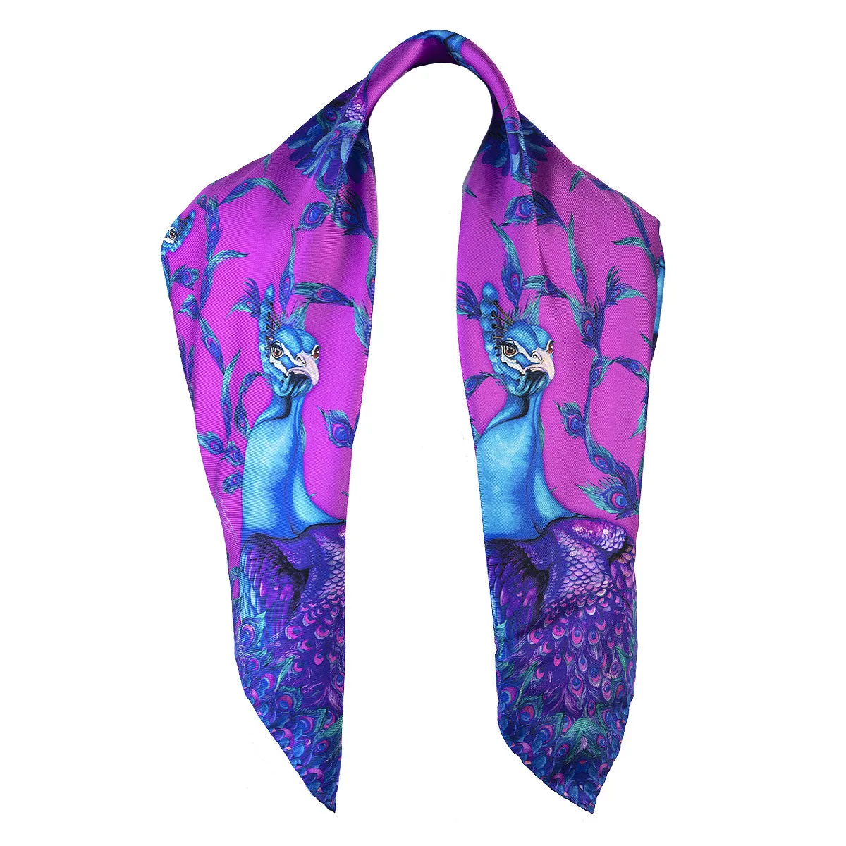 Pluming Marvellous Fandango Pink Large Square Silk Scarf