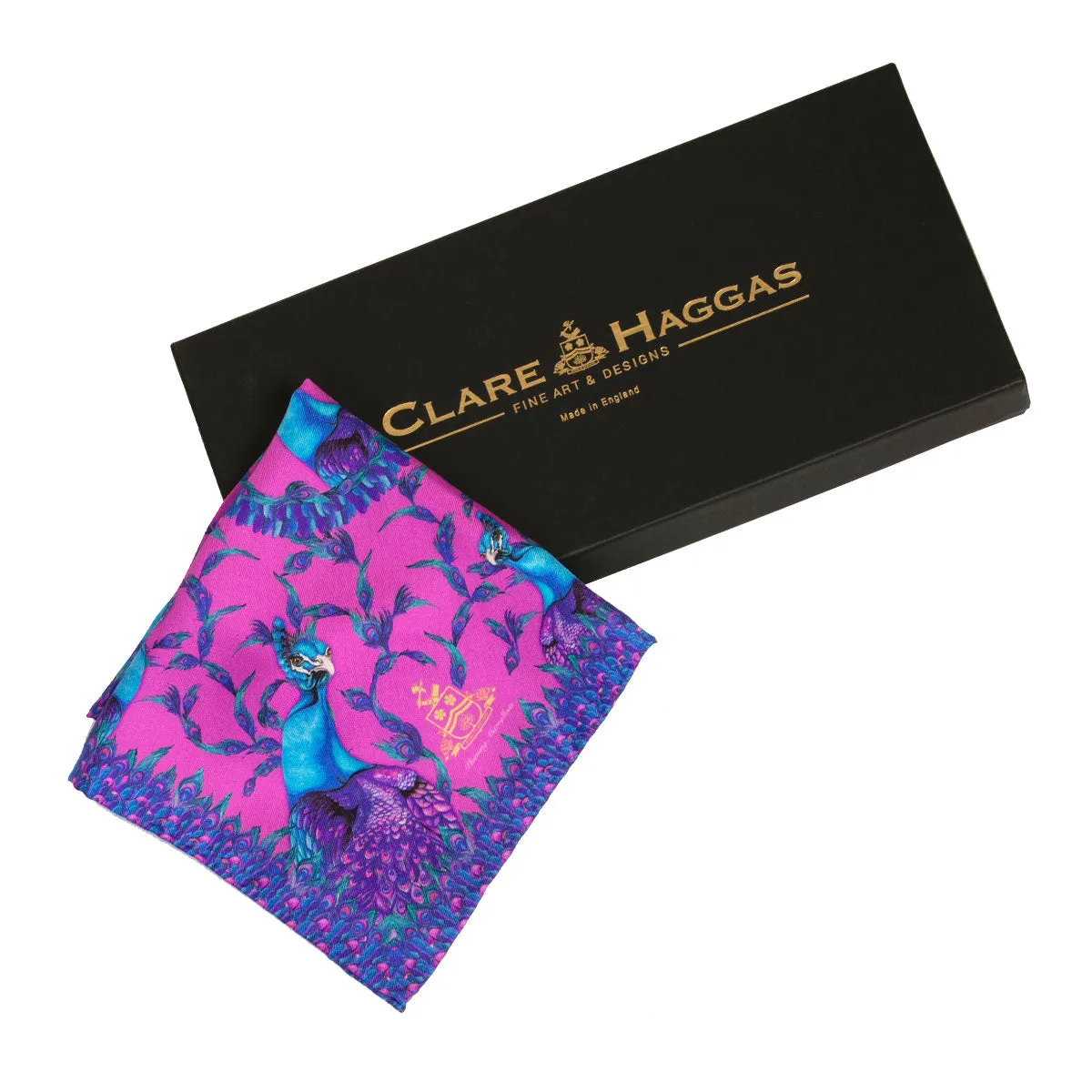 Pluming Marvellous Fandango Pink Mini Square Silk Scarf