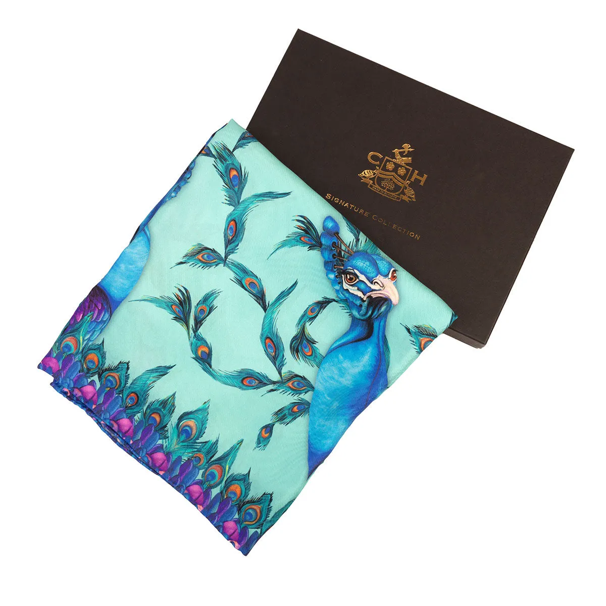 Pluming Marvellous Topaz Large Square Silk Scarf