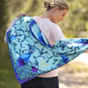 Pluming Marvellous Topaz Large Square Silk Scarf