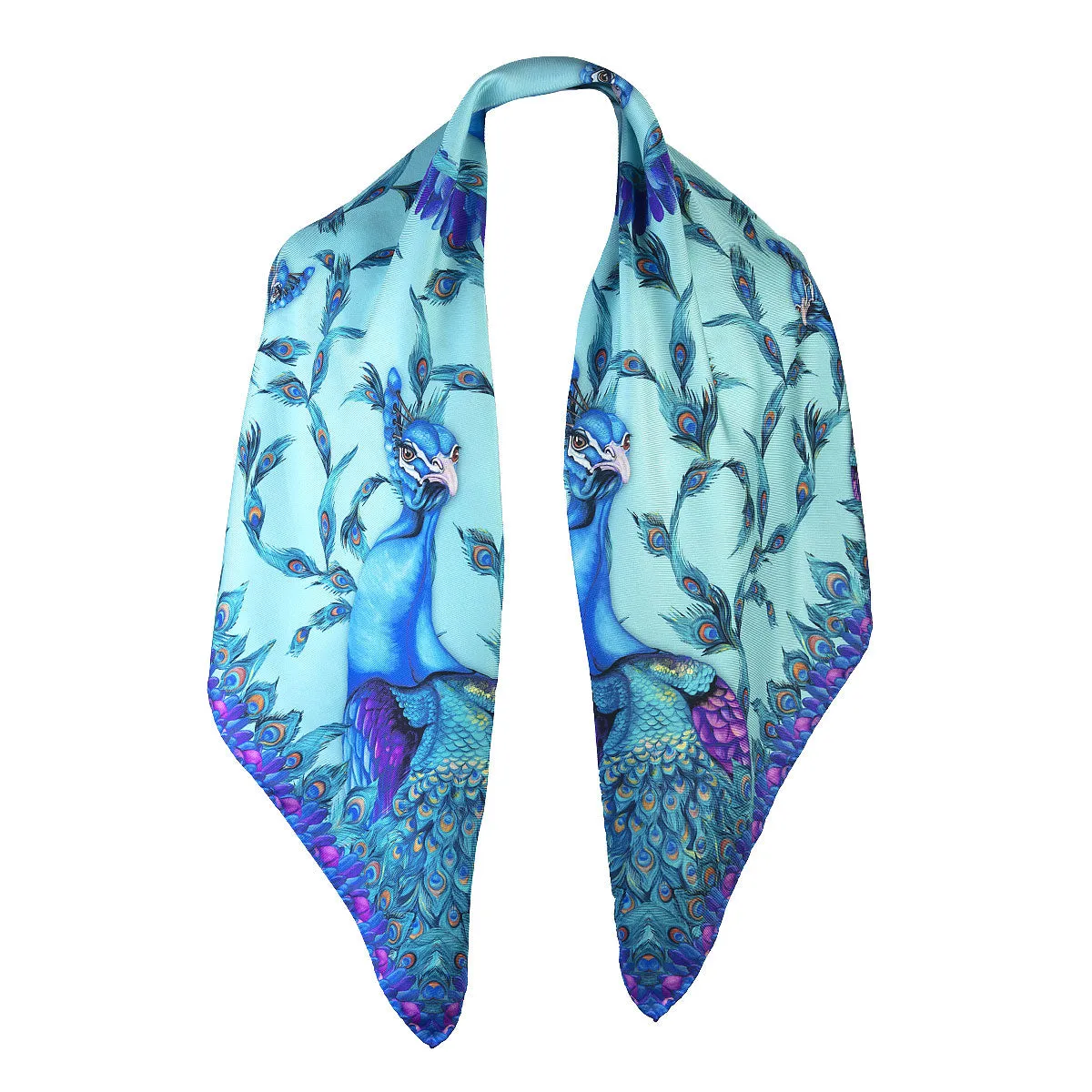 Pluming Marvellous Topaz Large Square Silk Scarf
