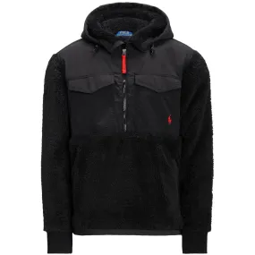 Polo Golf Knitted Hooded Fleece Polo Black - AW23