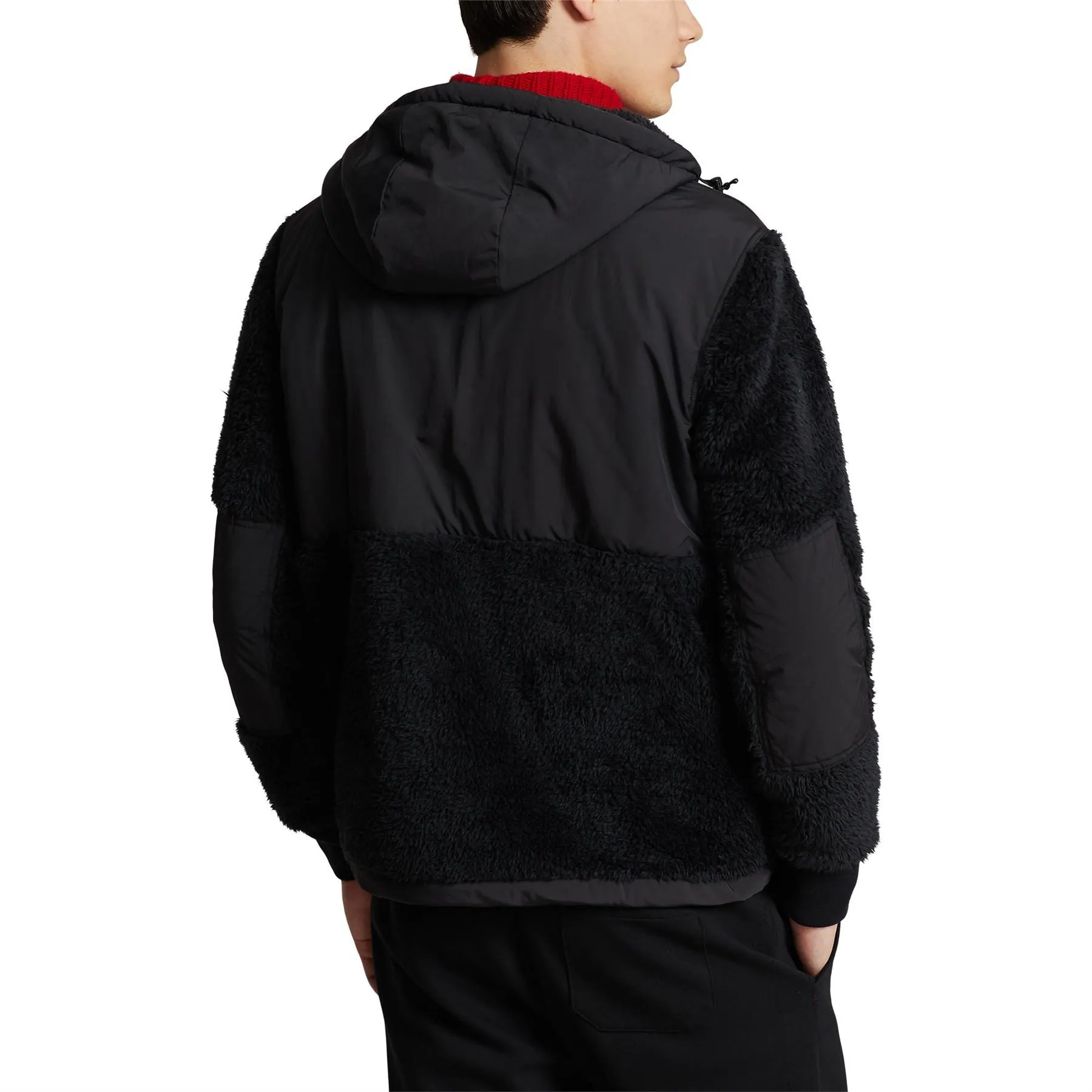 Polo Golf Knitted Hooded Fleece Polo Black - AW23
