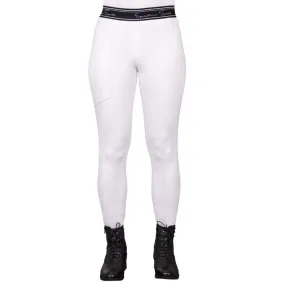 QHP Jnr Eden Competition Full Grip Riding Tights White