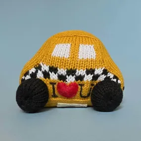 Rattle Toy Taxi with Heart for Newborn Babies | Organic