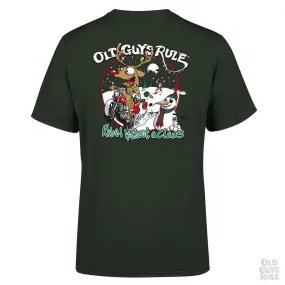 'Rebel Without a Claus' T-Shirt - Forest Green