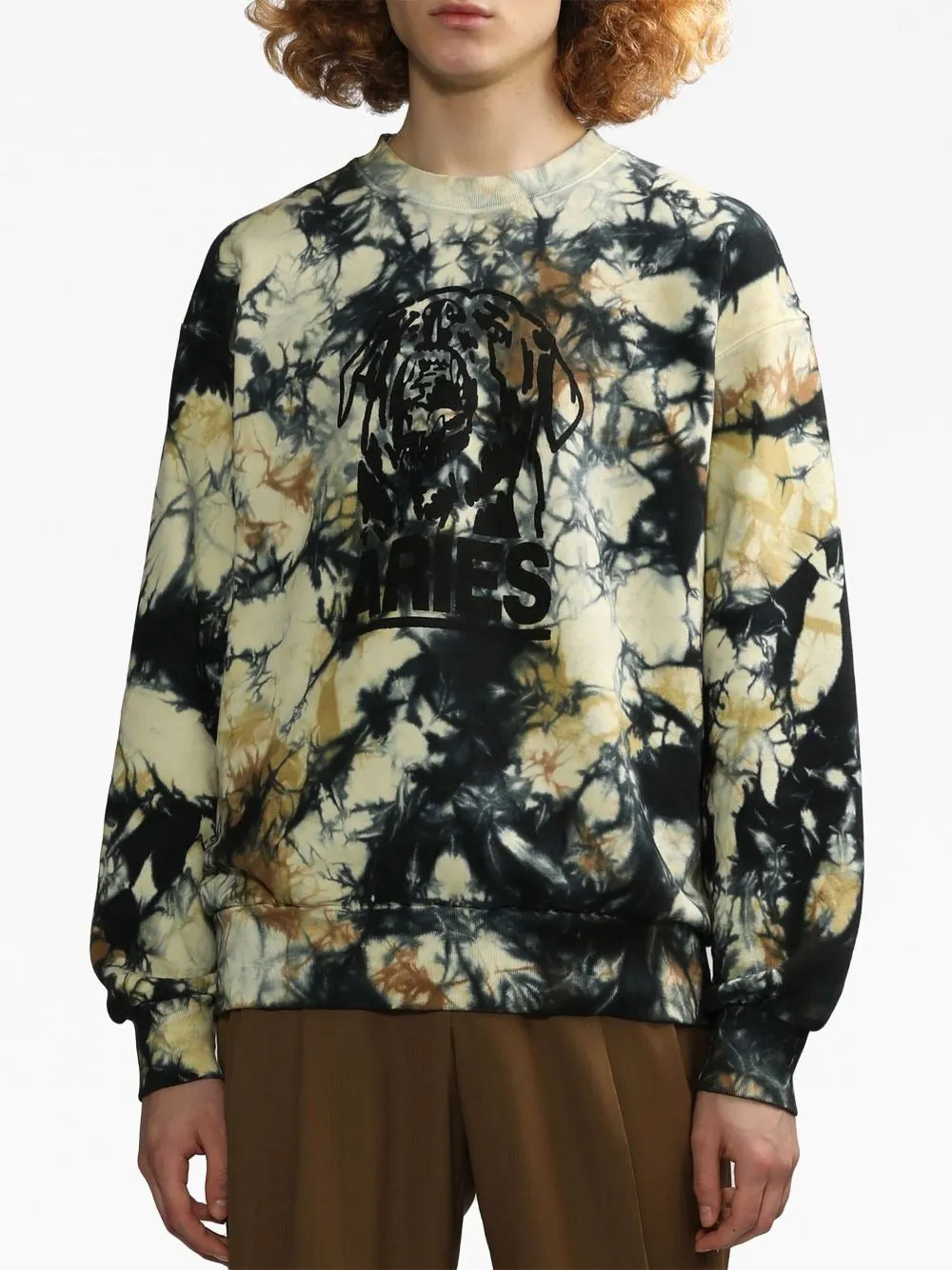 ROTTWEILER-PRINT TIE DYE SWEATSHIRT
