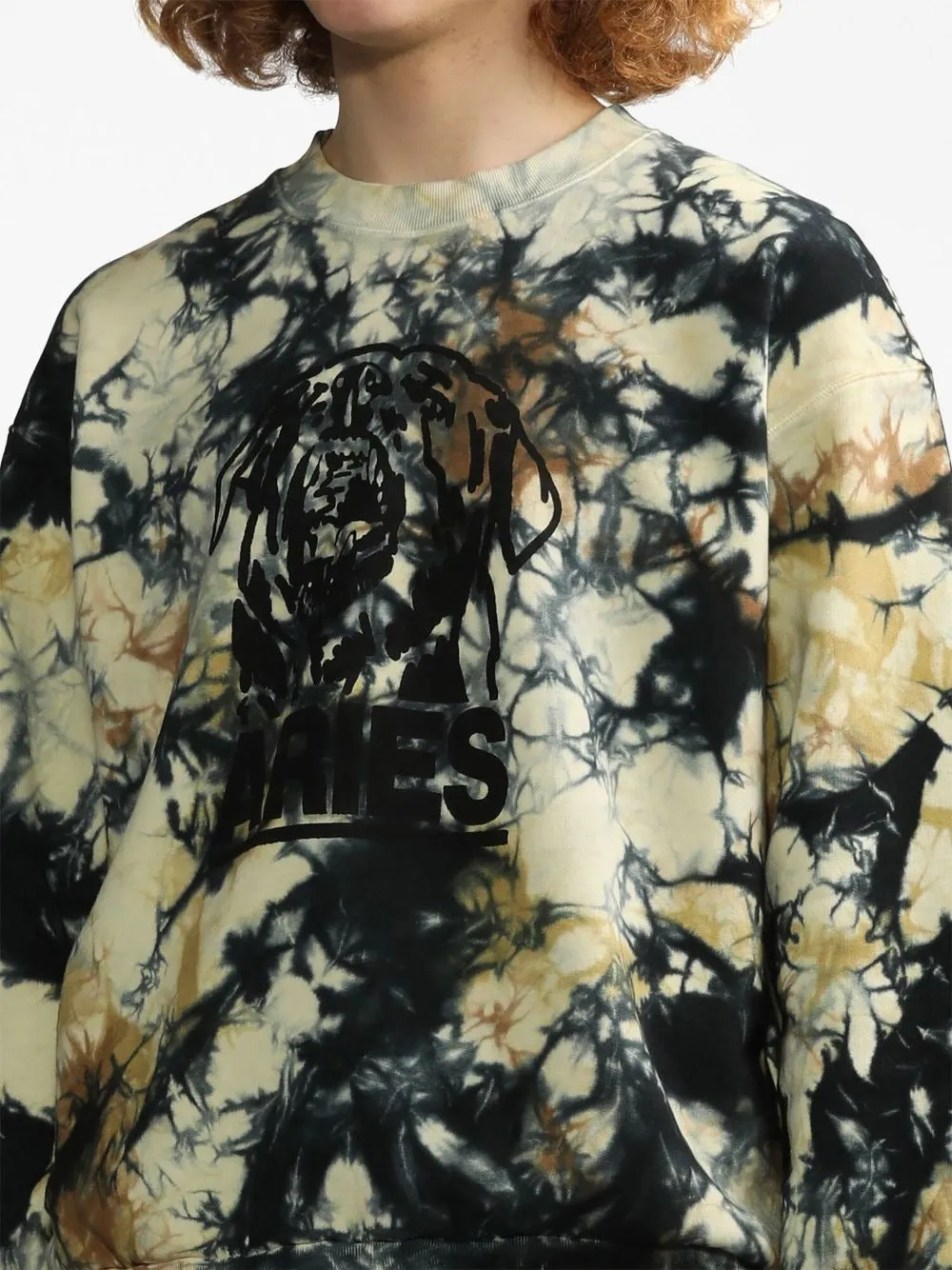 ROTTWEILER-PRINT TIE DYE SWEATSHIRT