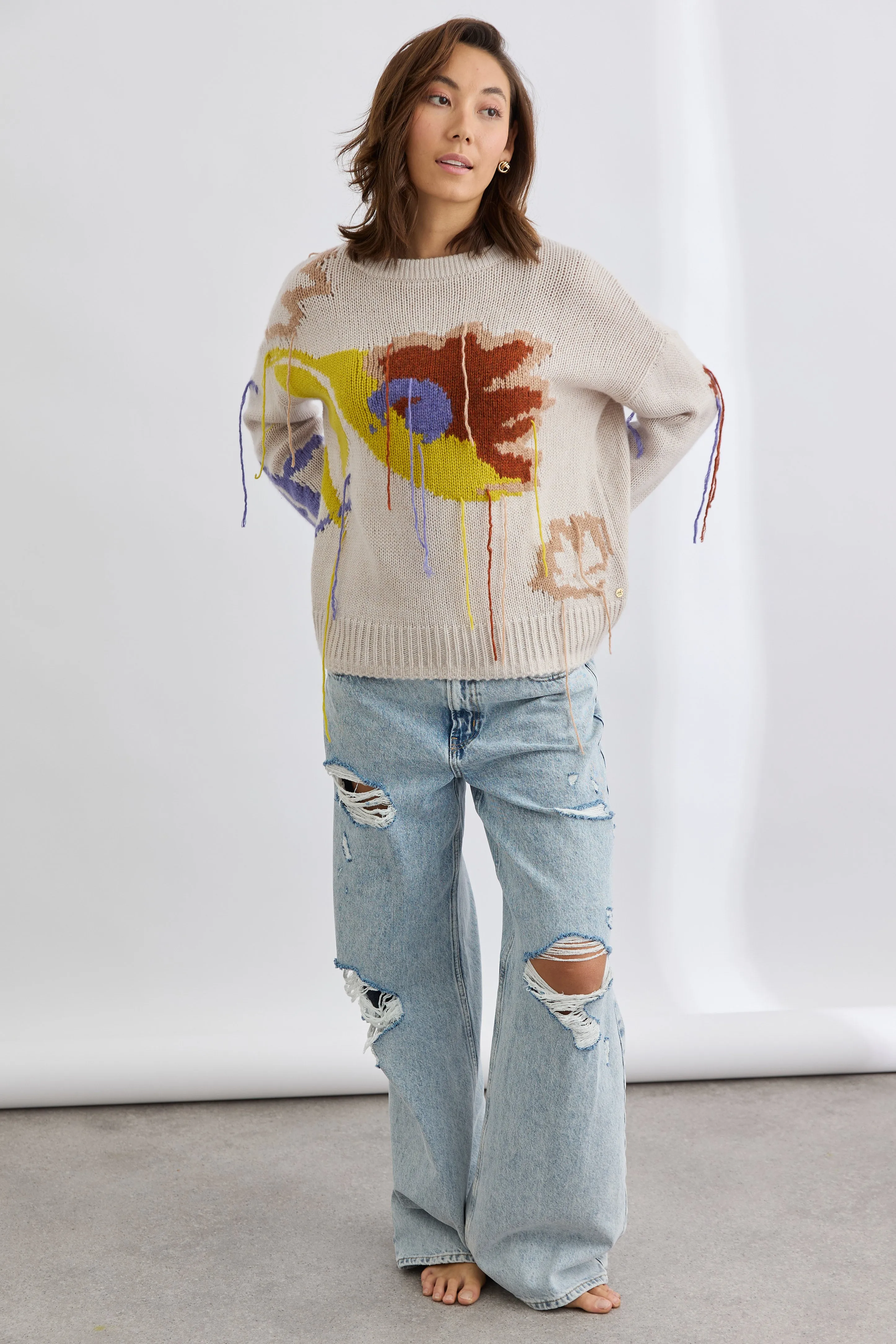 Sabine Jacquard Crew
