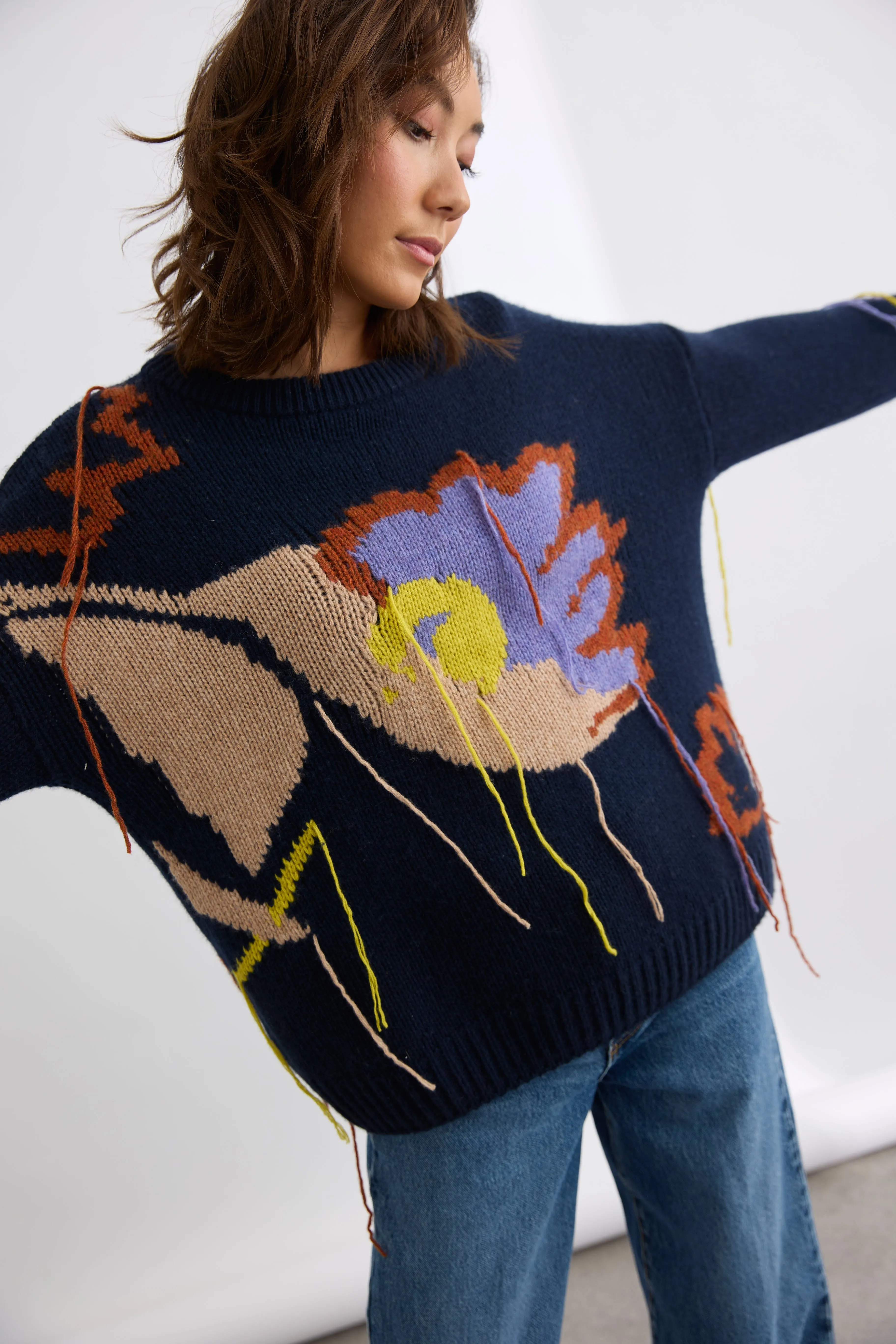 Sabine Jacquard Crew