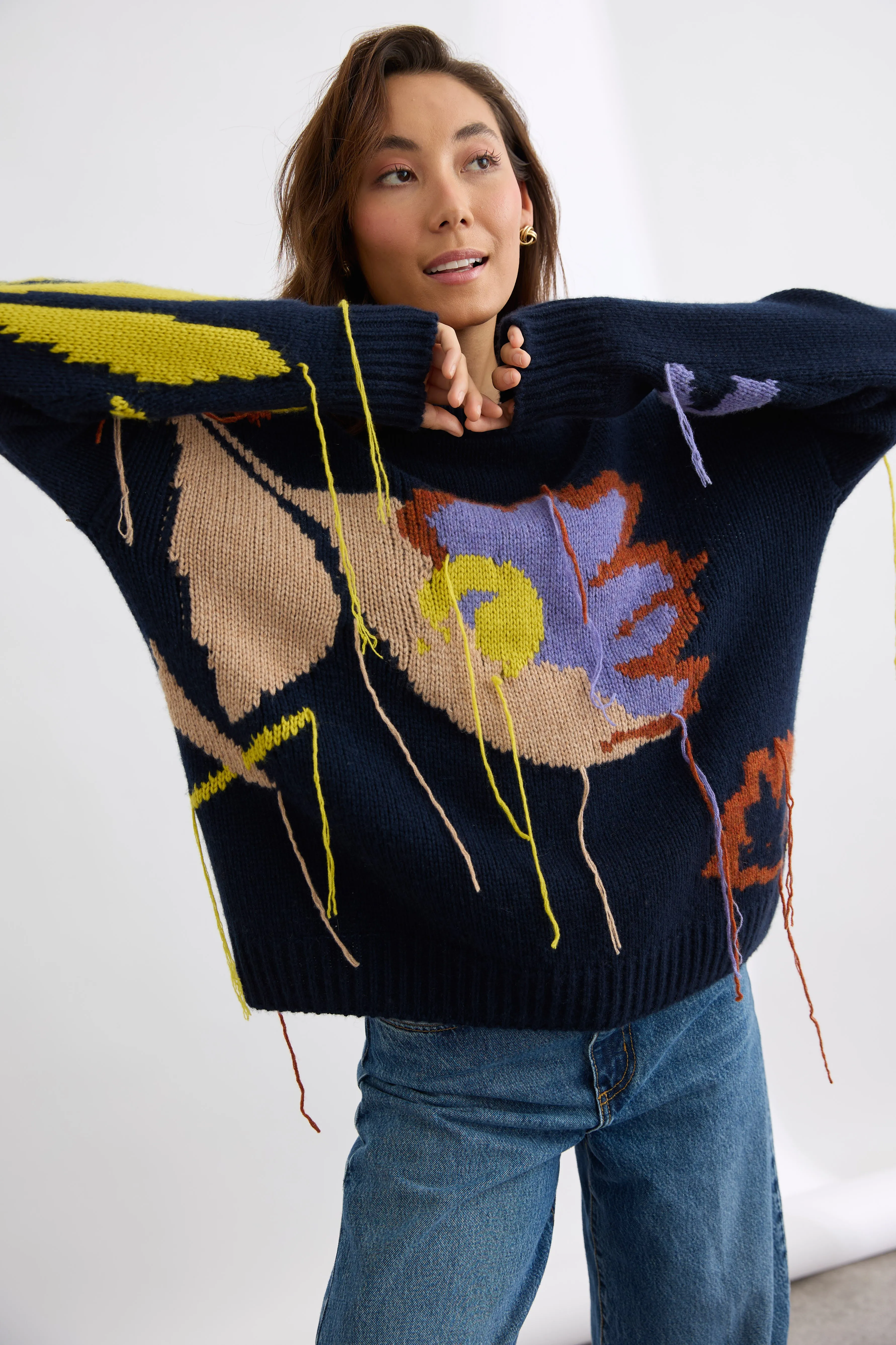 Sabine Jacquard Crew