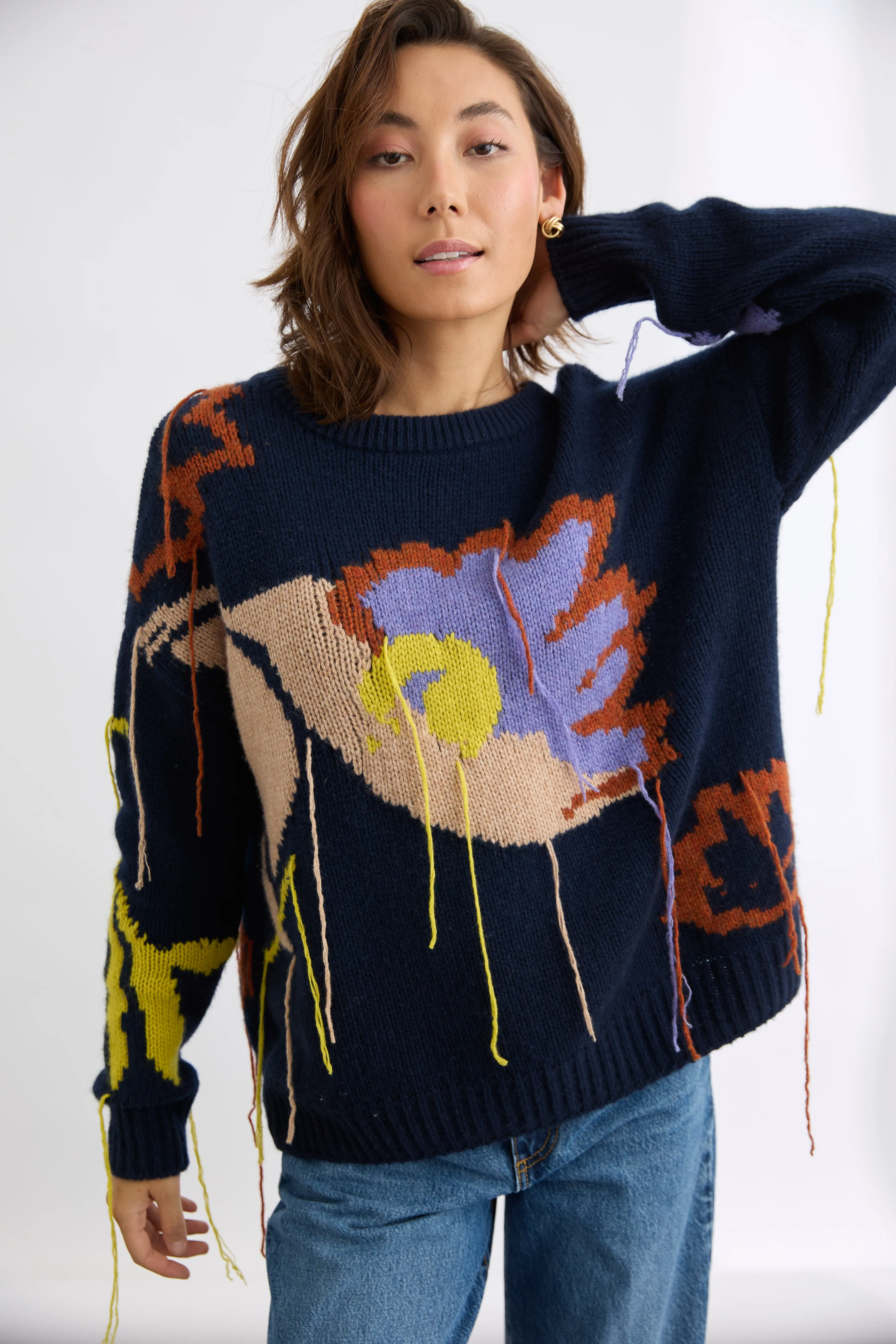 Sabine Jacquard Crew