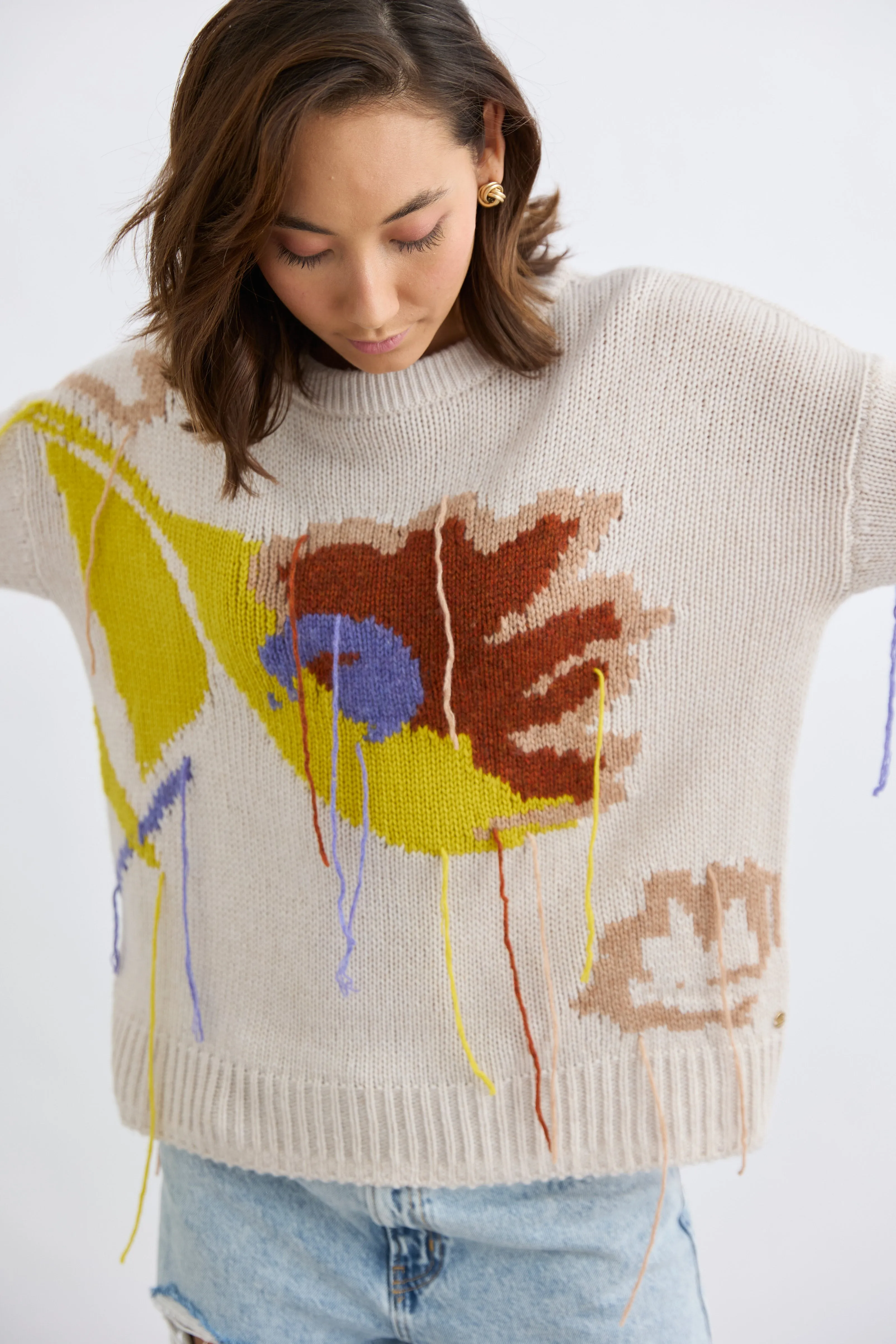 Sabine Jacquard Crew