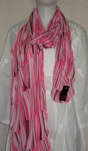 Scarf 2267 Pink Georgette Dupatta Chunni Shawl Shieno