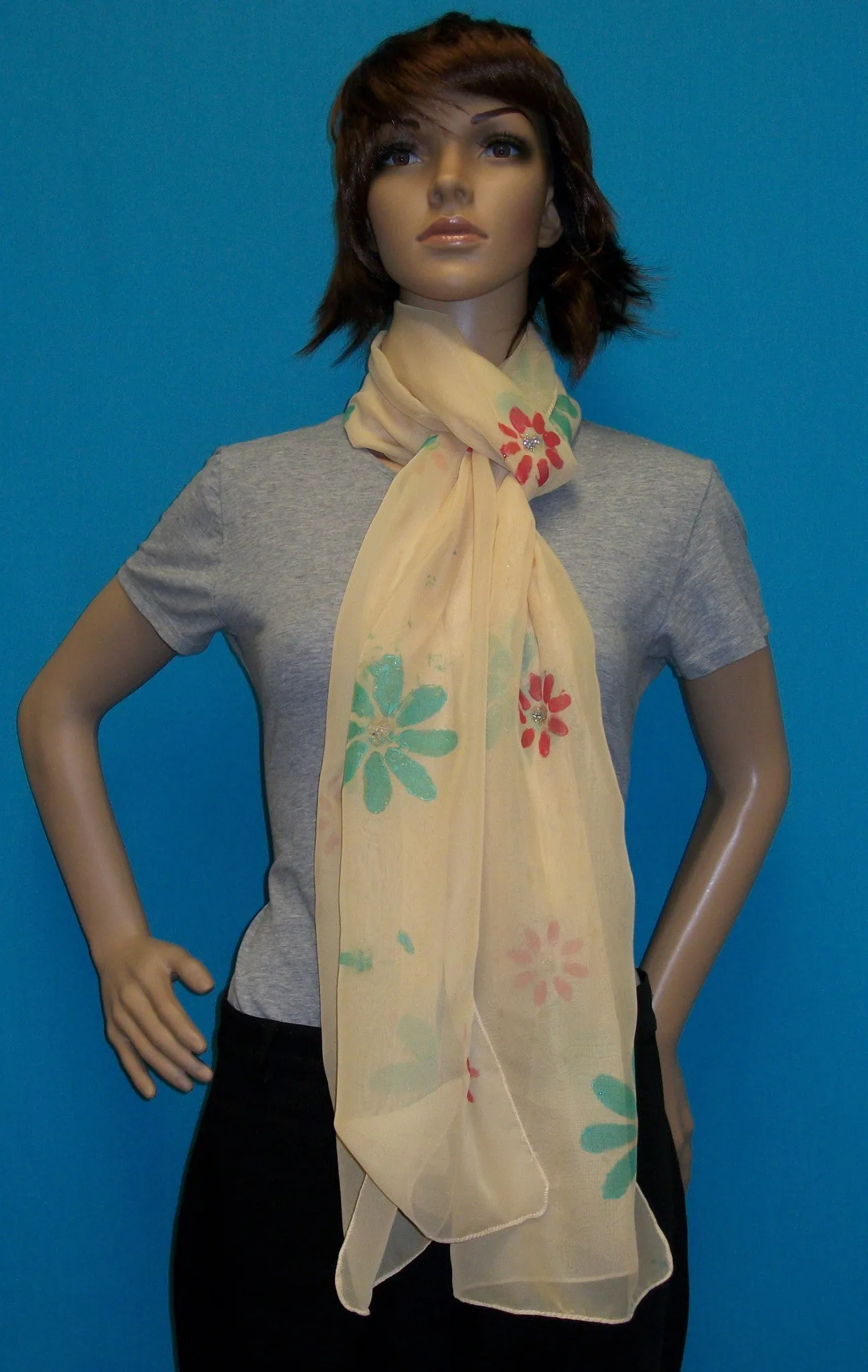 Scarf 2424 Yellow Mustard Georgette Dupatta Chunni Shieno Dublin