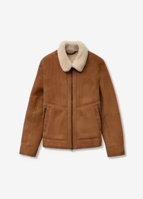 Shearling Aviator Jacket Caramel
