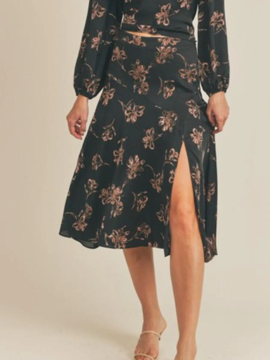 Show’em How it’s Done Side-Slit Midi Skirt