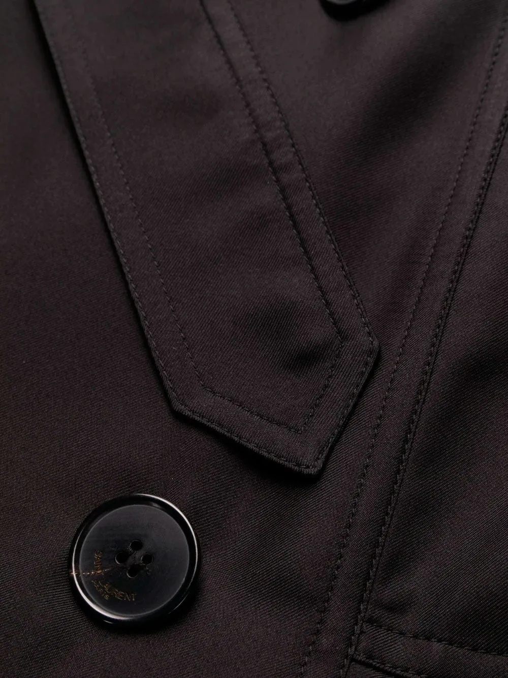 Silk double-breasted trench coat