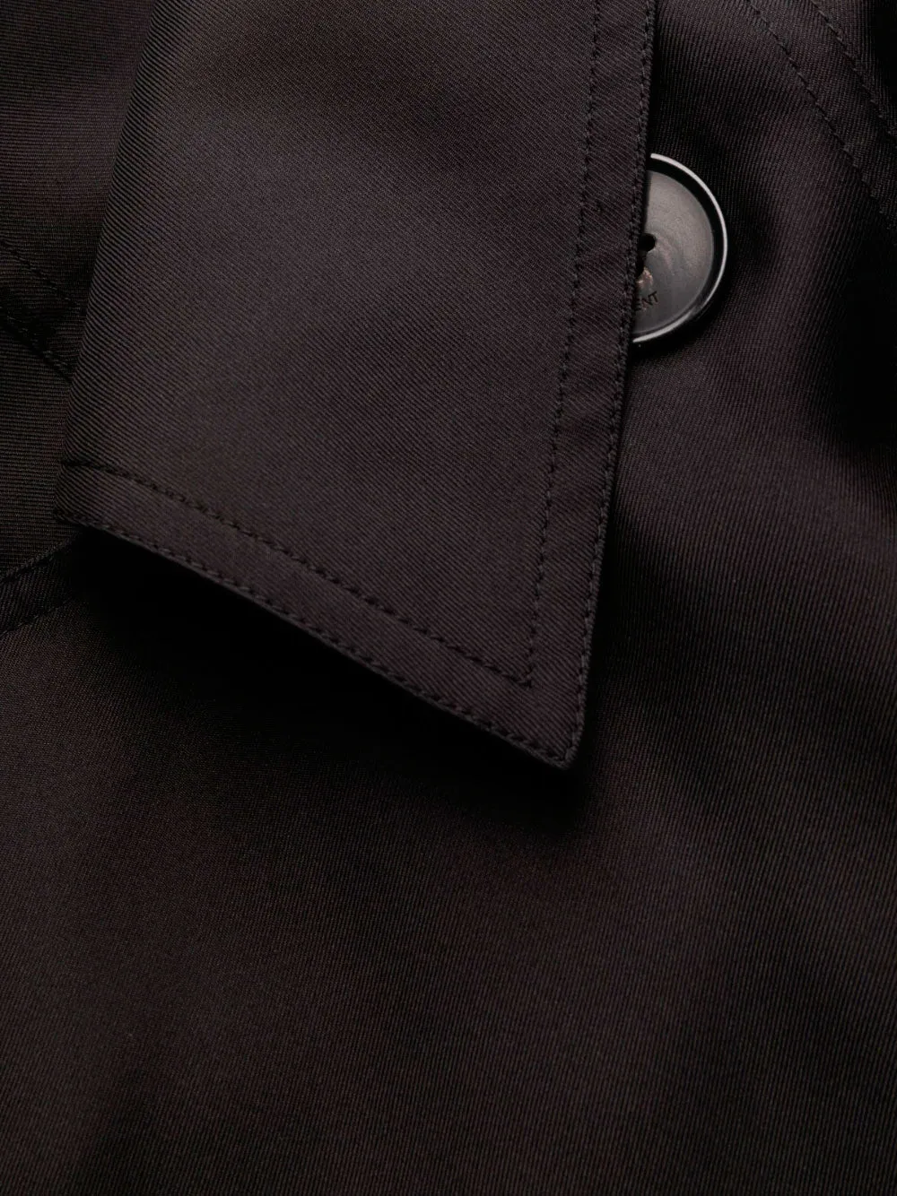 Silk double-breasted trench coat