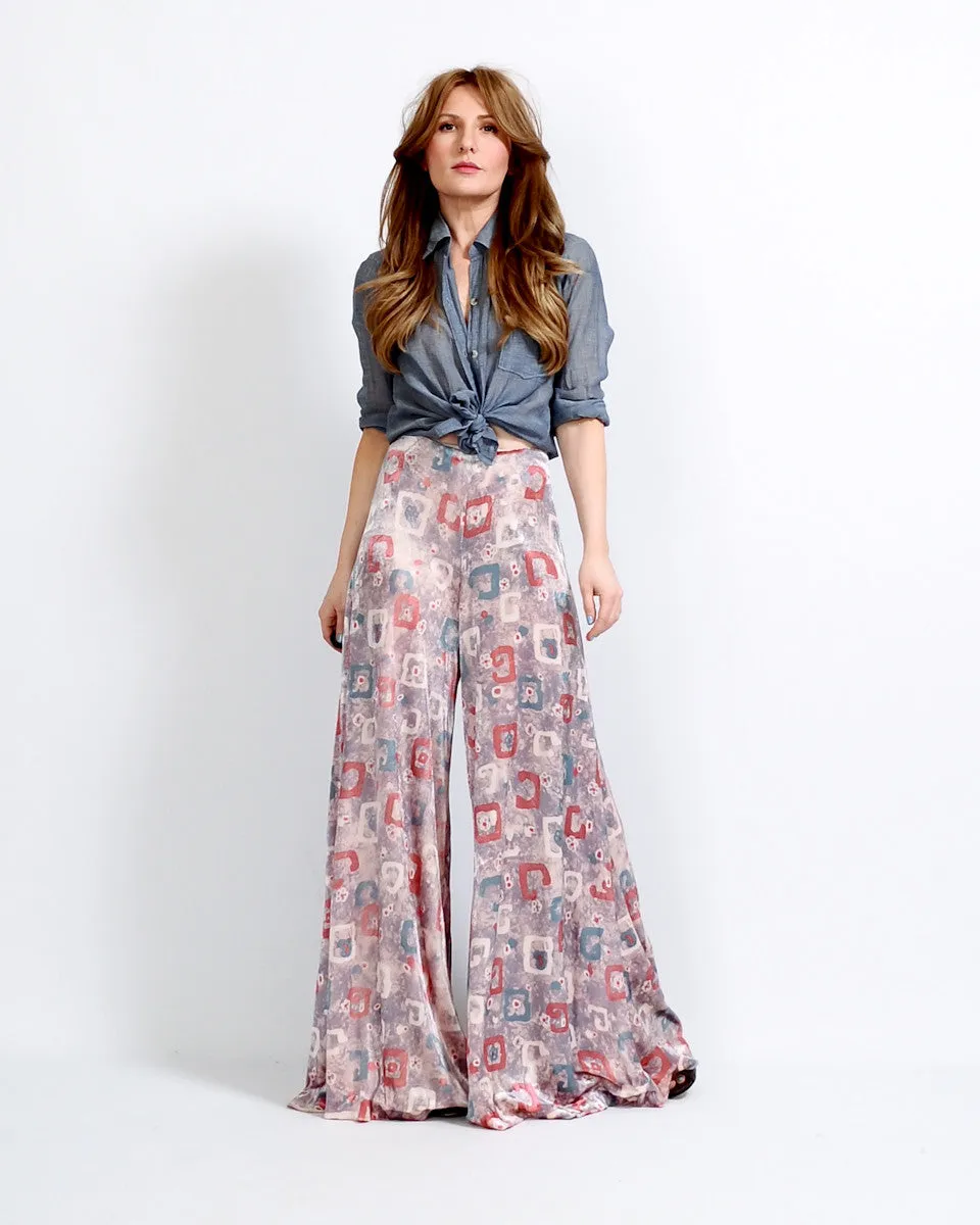 Silky Velvet 70s Palazzo Pants
