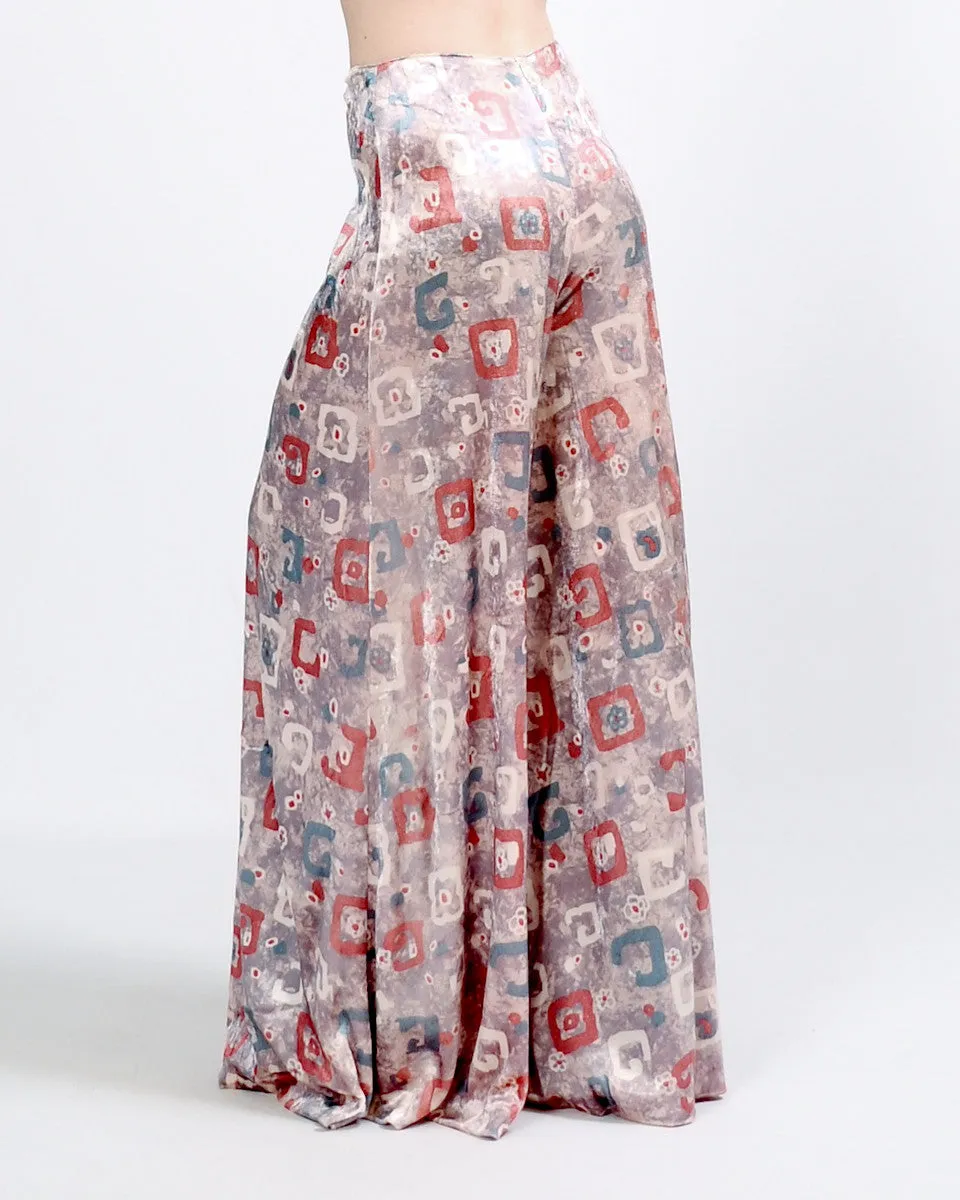 Silky Velvet 70s Palazzo Pants