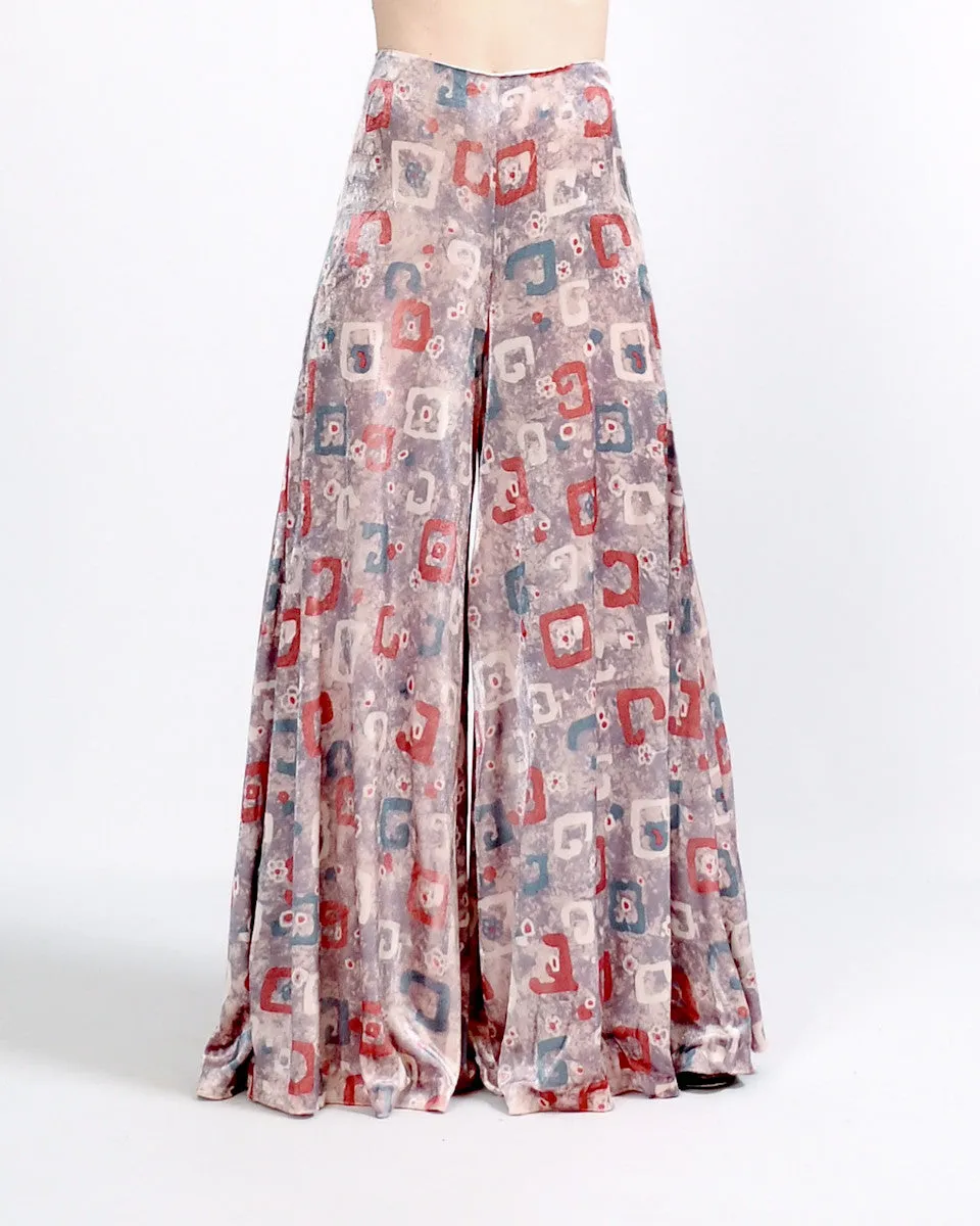 Silky Velvet 70s Palazzo Pants