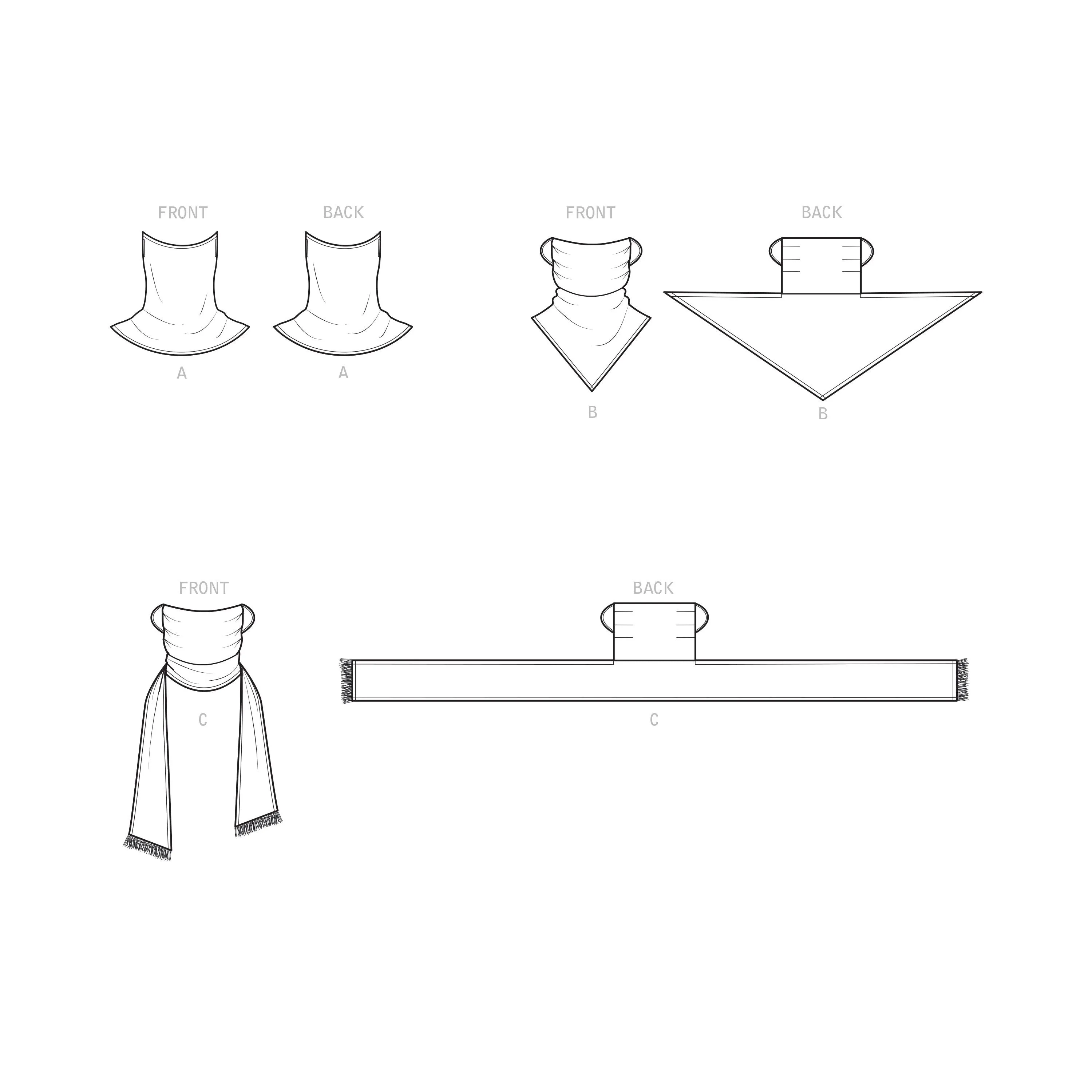 Simplicity 9313 Fashion Face Covers, Face Mask Pattern