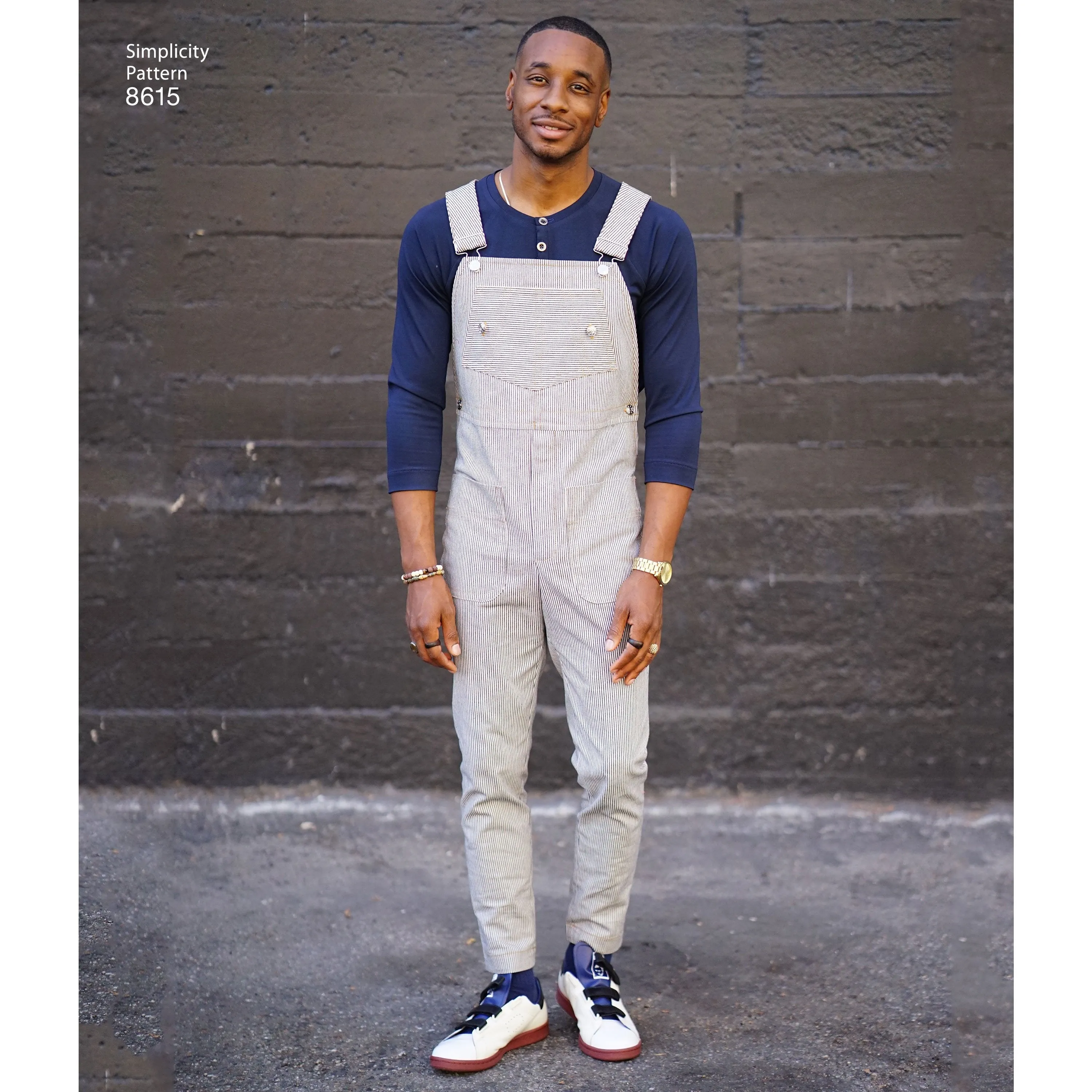 Simplicity Pattern 8615  Men's Vintage 1970's jumpsuit and overall.