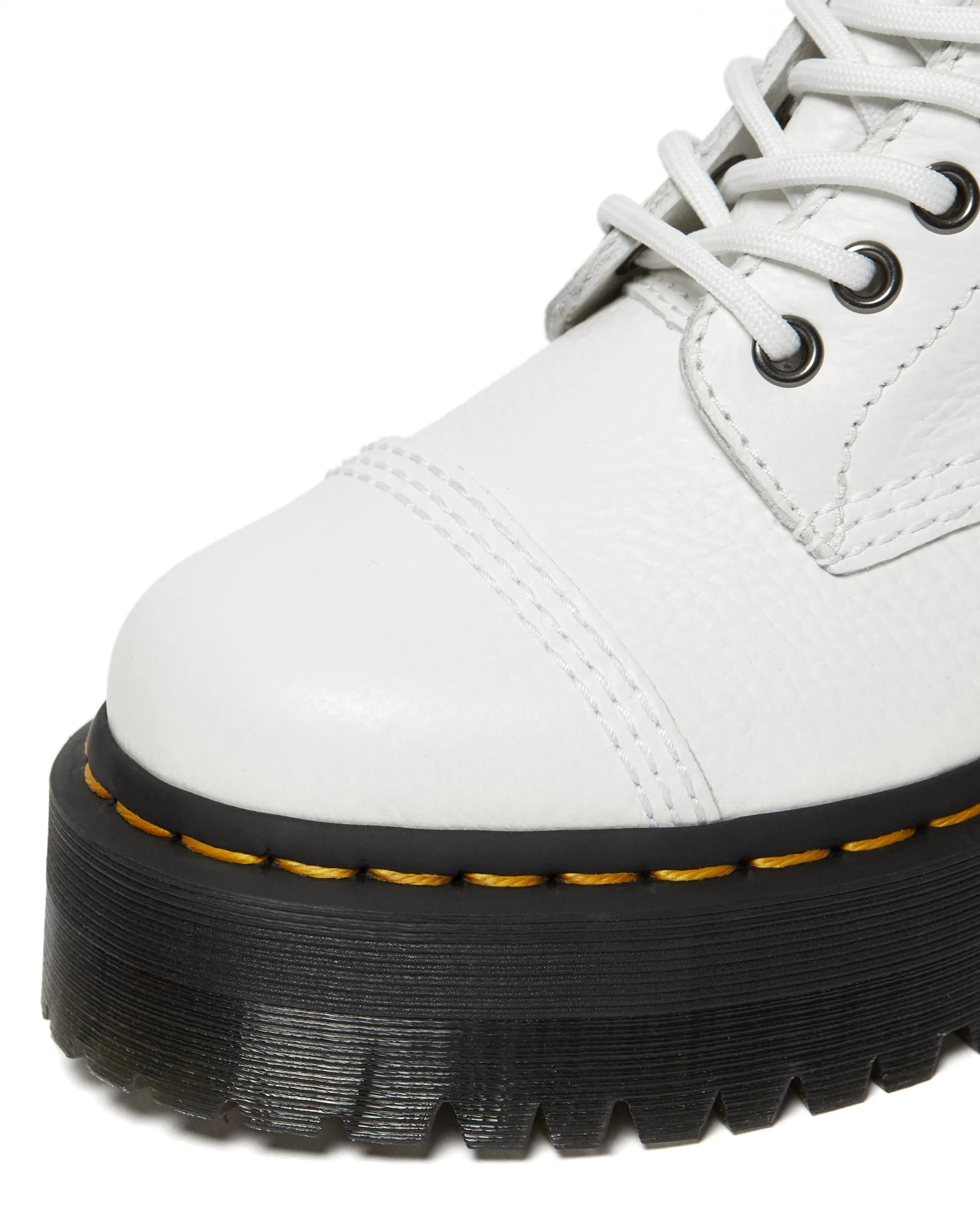 Sinclair White Aunt Sally Leather Platform Boots