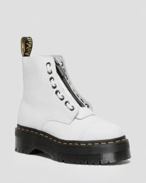 Sinclair White Aunt Sally Leather Platform Boots