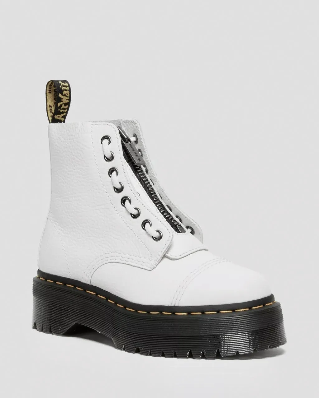 Sinclair White Aunt Sally Leather Platform Boots