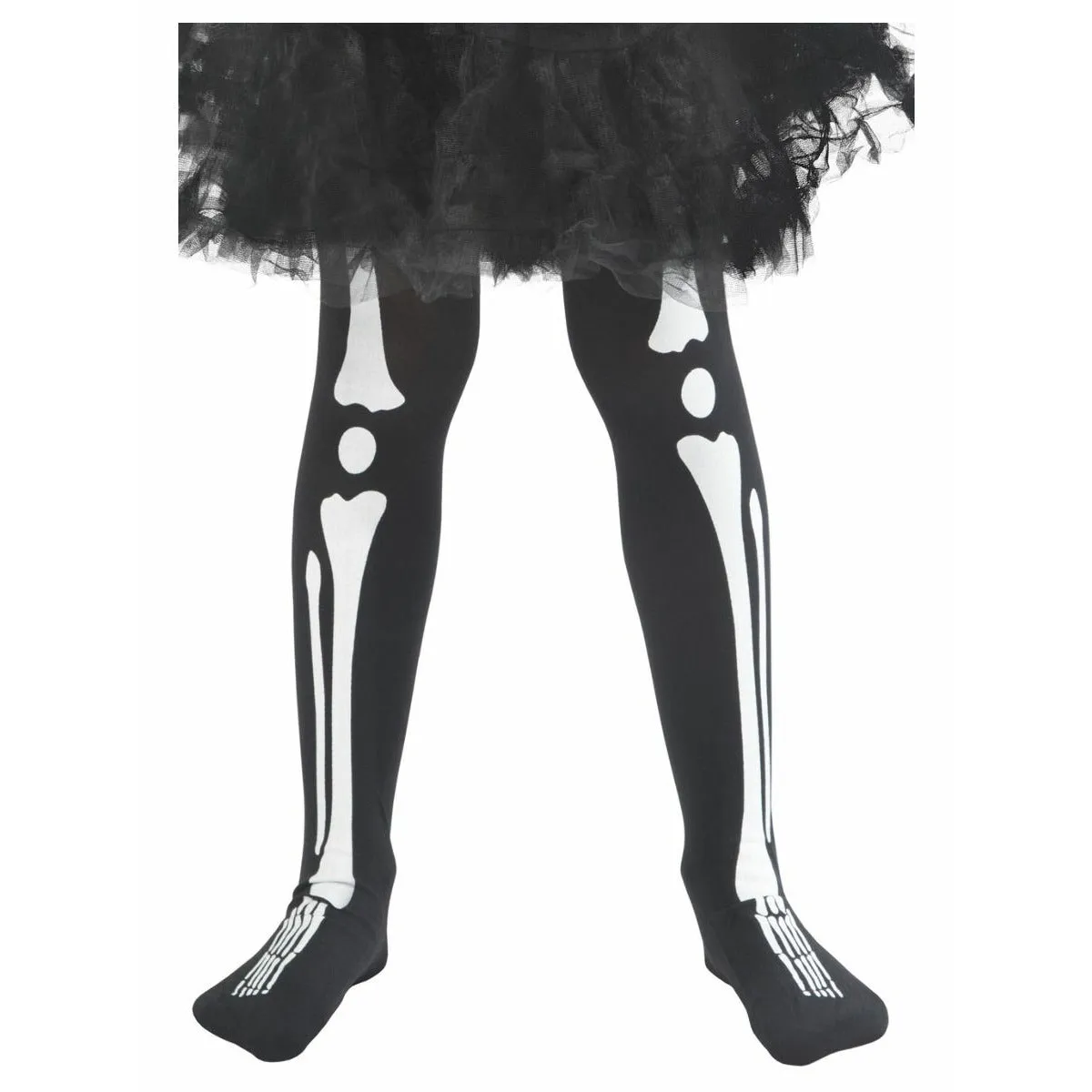 Skeleton tights child black
