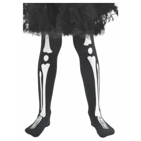 Skeleton tights child black
