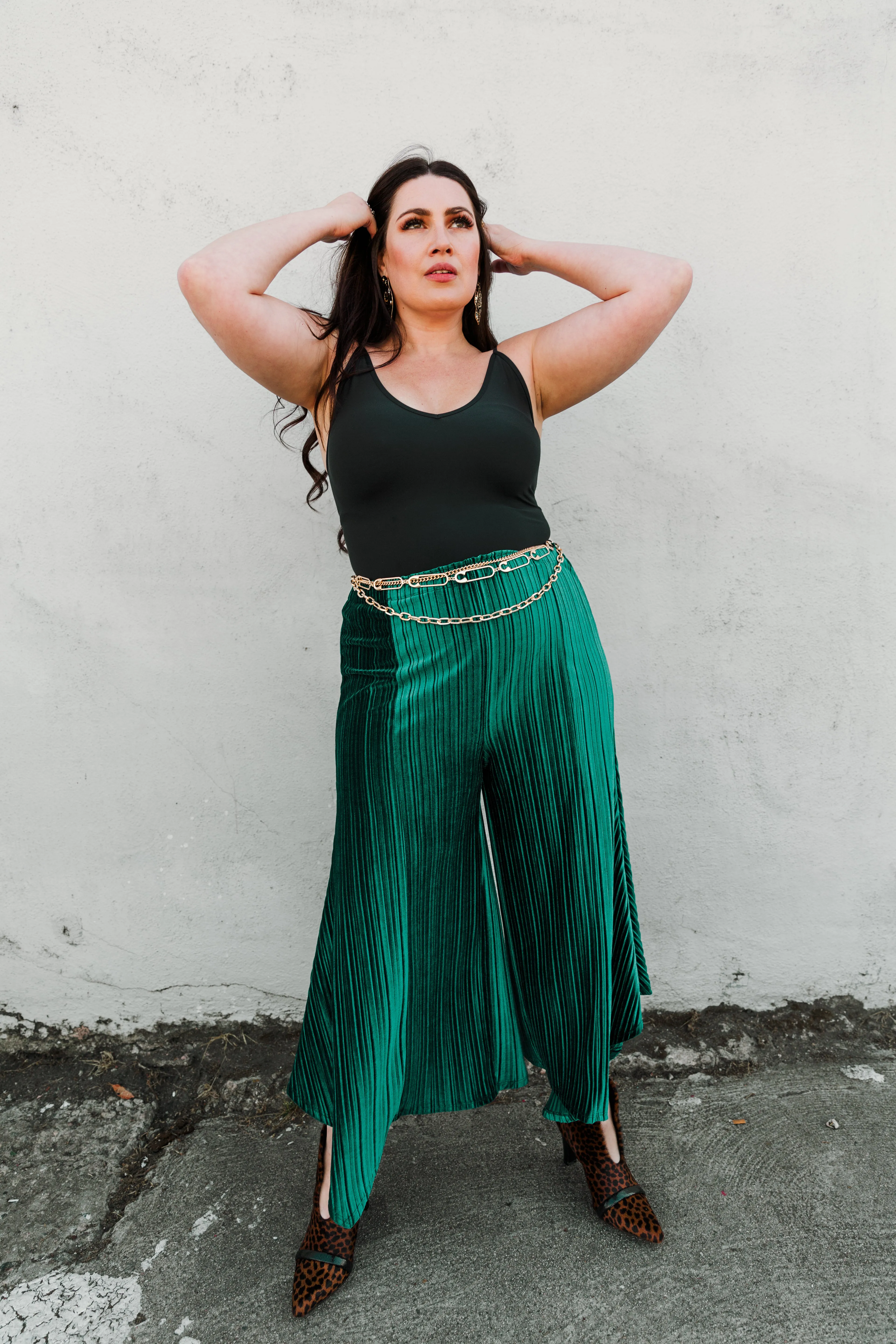 Slink Pants “Teal Velvet"