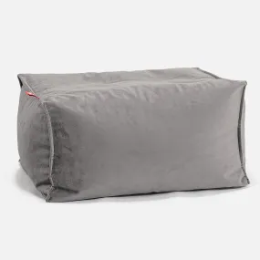 Small Footstool - Velvet Silver