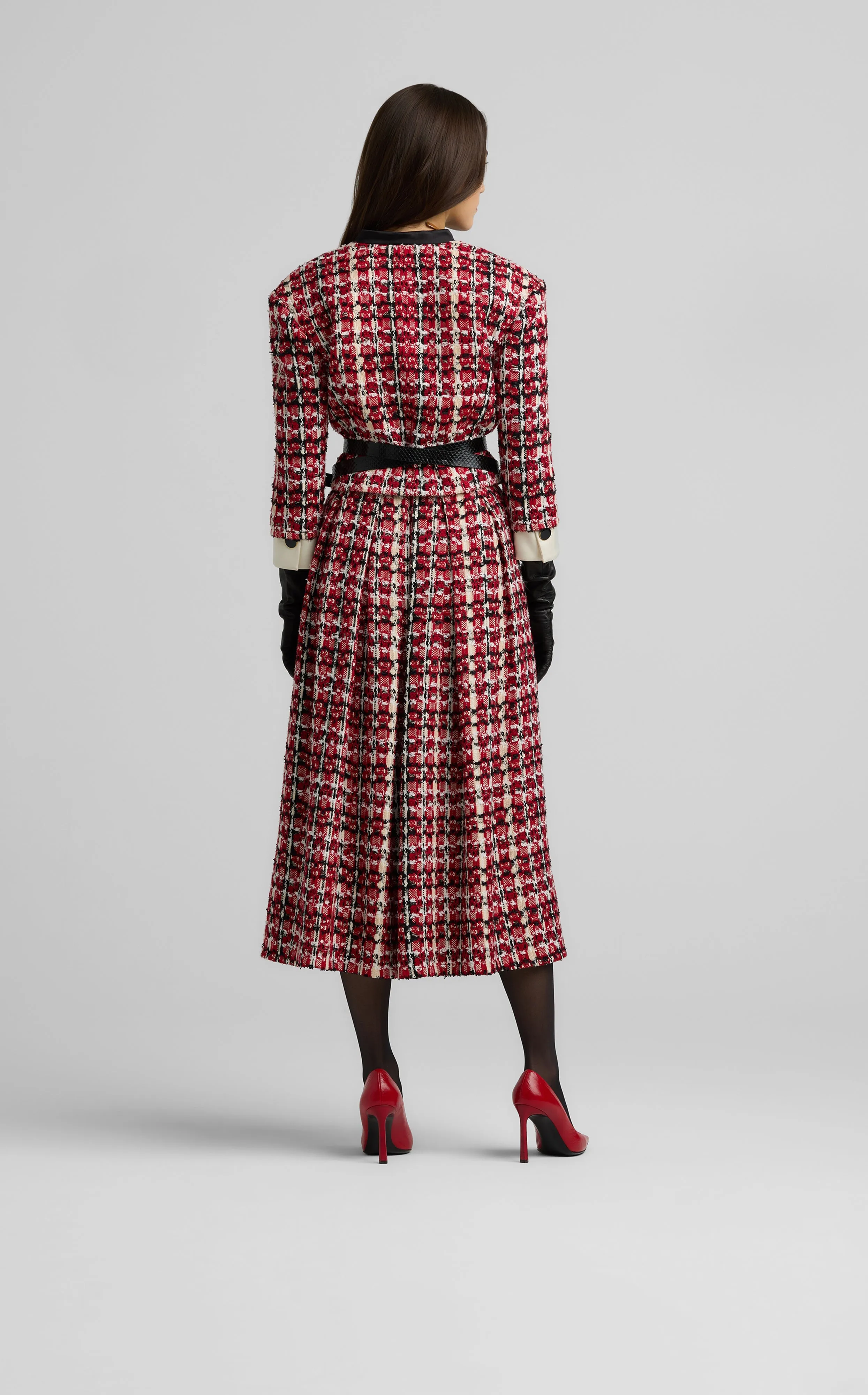 Soft Plaid Knit Skirt