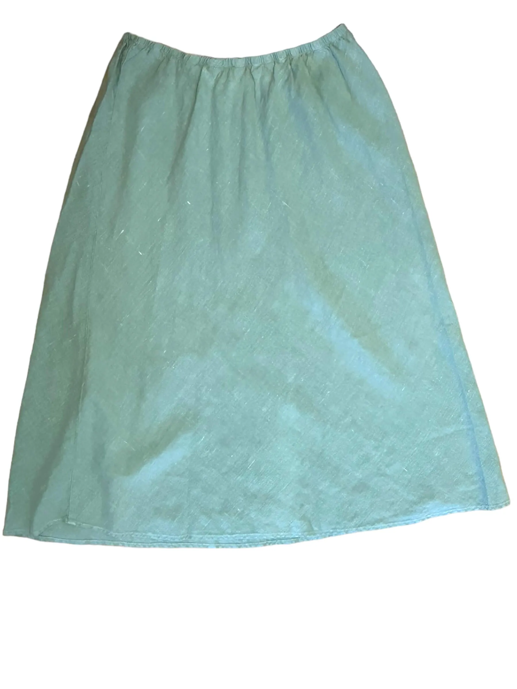 Soft Summer Thicket Linen Midi Skirt