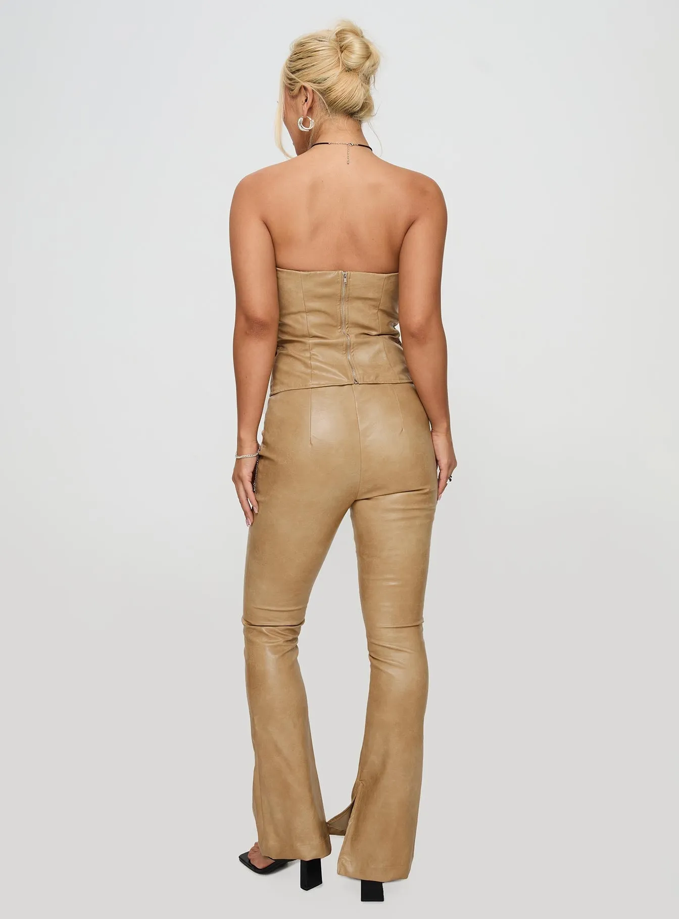 Stagecoach Lace Up Pants Brown