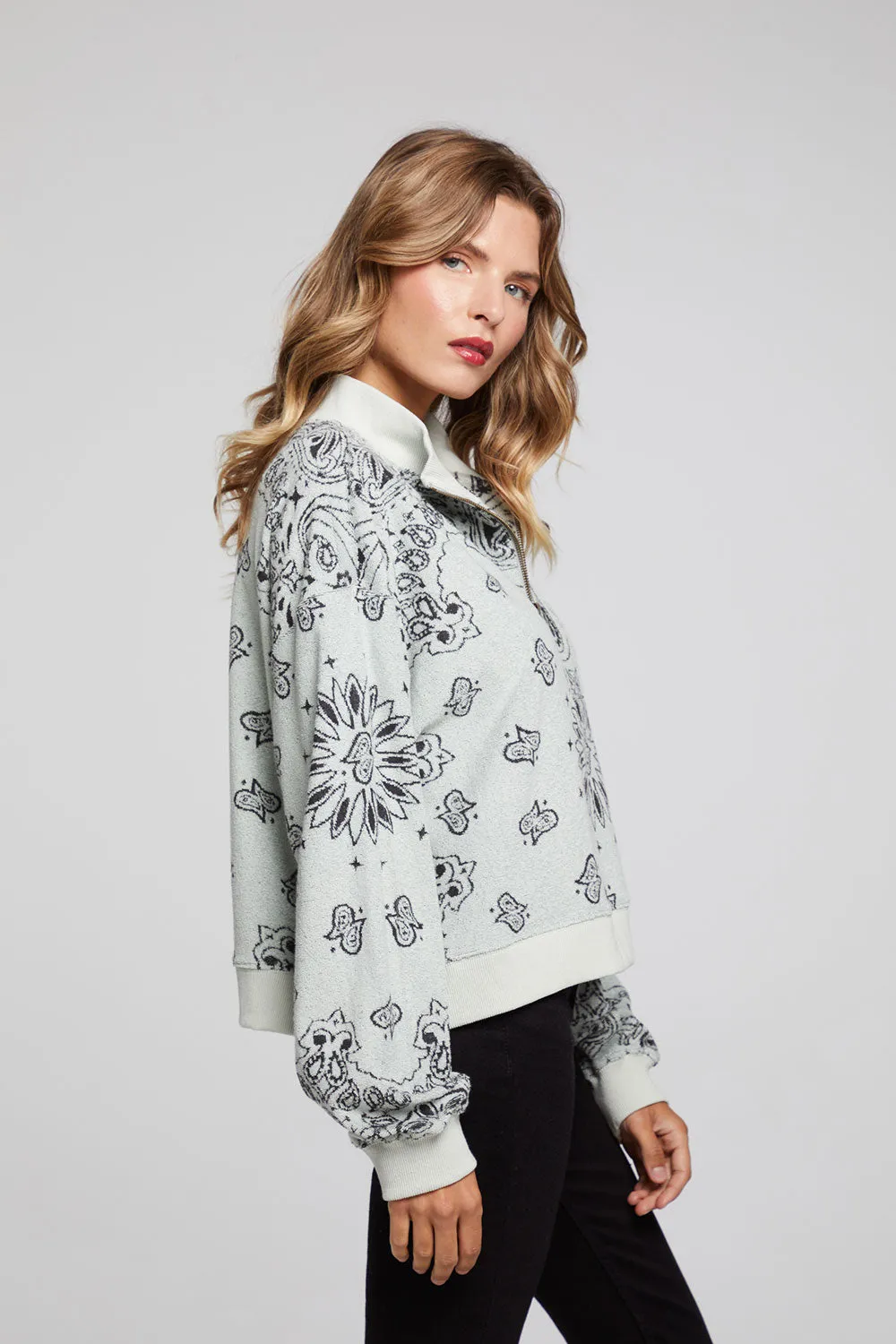 Stella matcha Half Zip Pullover