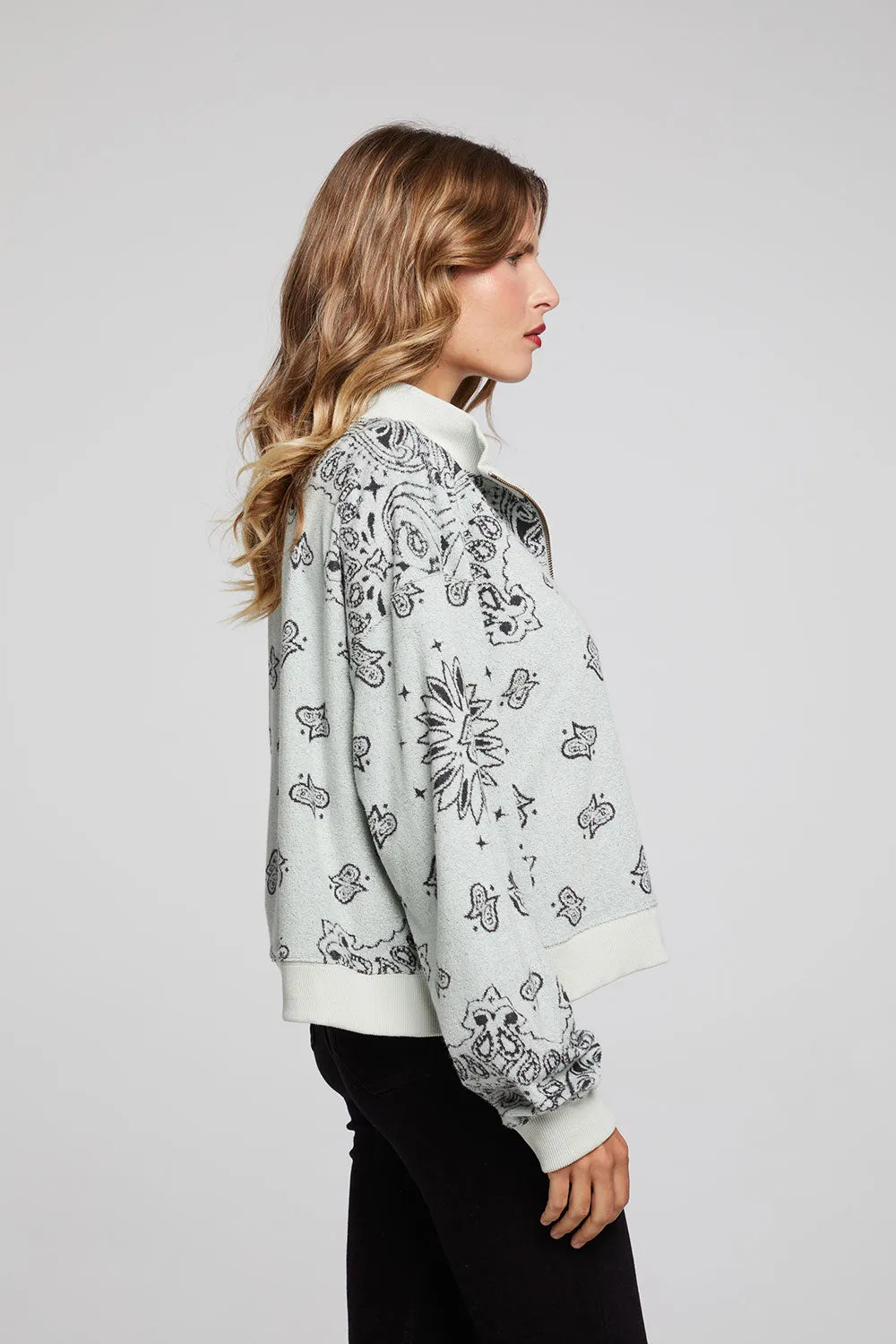 Stella matcha Half Zip Pullover