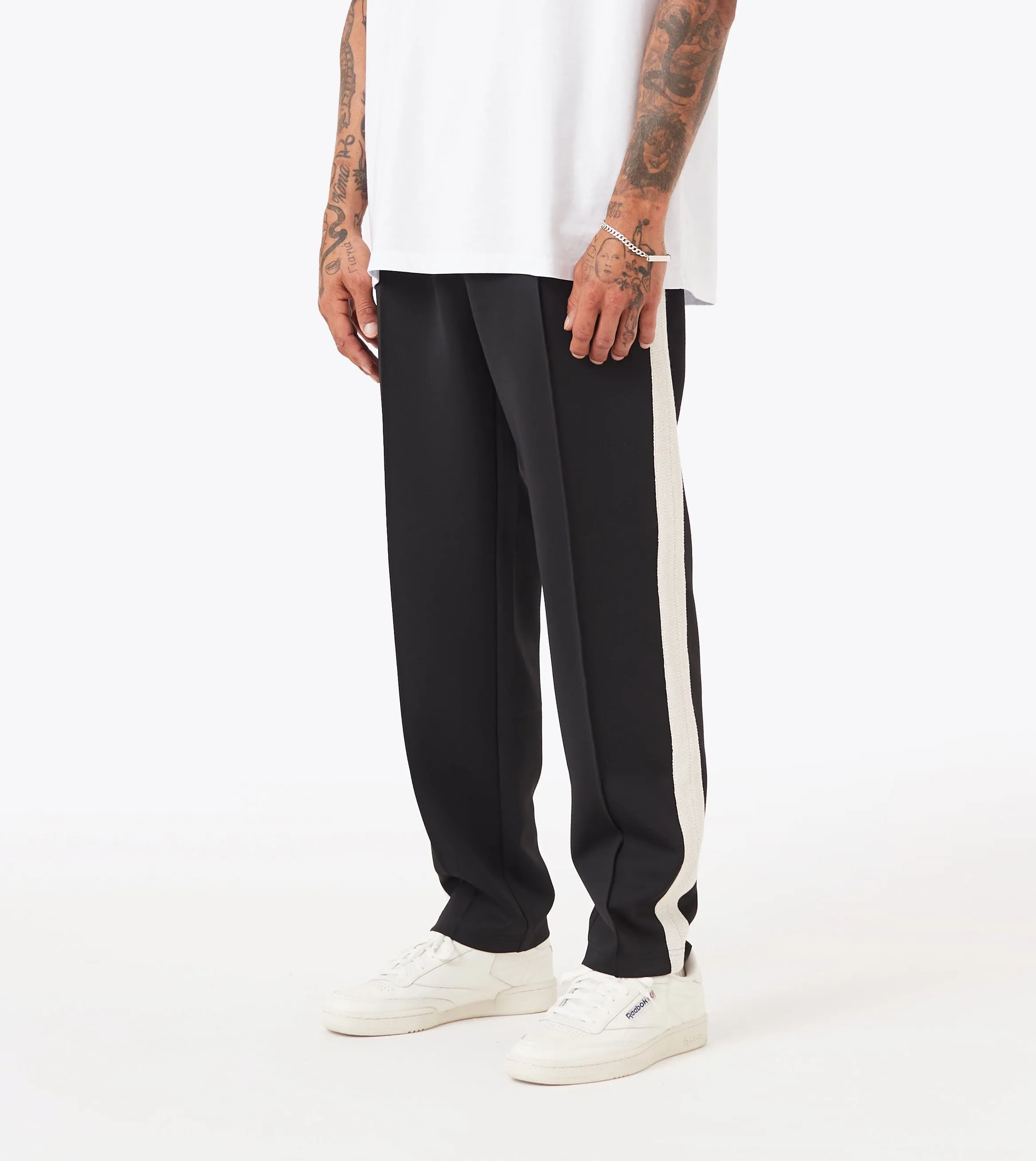 Stitched Football Trackpant Black