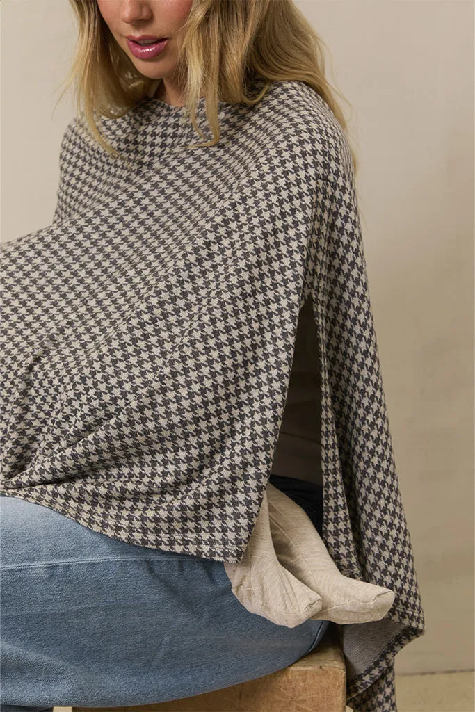 Stormy Houndstooth Nursing Cover