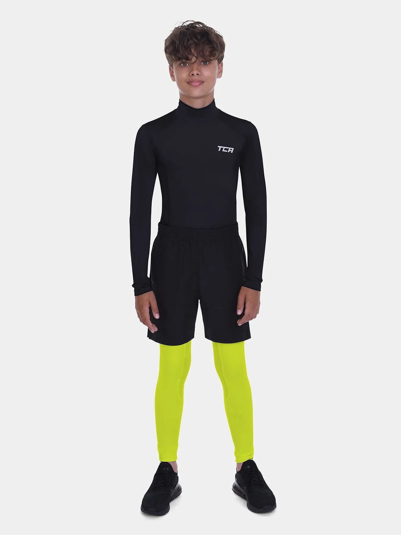 SuperThermal Compression Base Layer Tights For Boys With Brushed Inner Fabric & Side Pocket